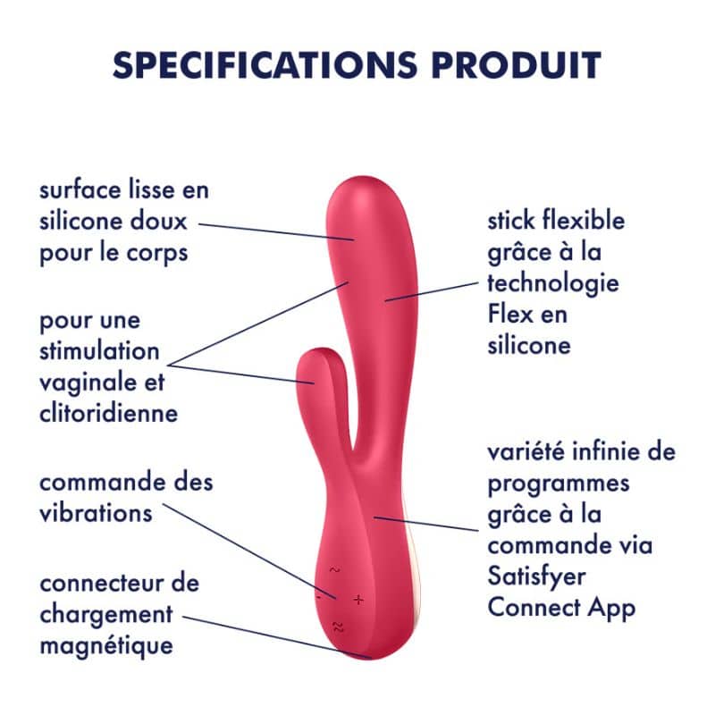 SATISFYER-mono-Flex-rouge-caracteristiques