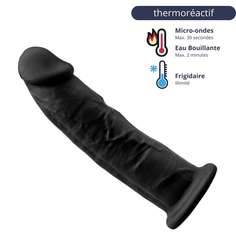 Silexd Modèle 2 Pénis noir thermoréactif - 15 cm Silexd-Modele-2-Penis-noir-thermoreactif-15-cm