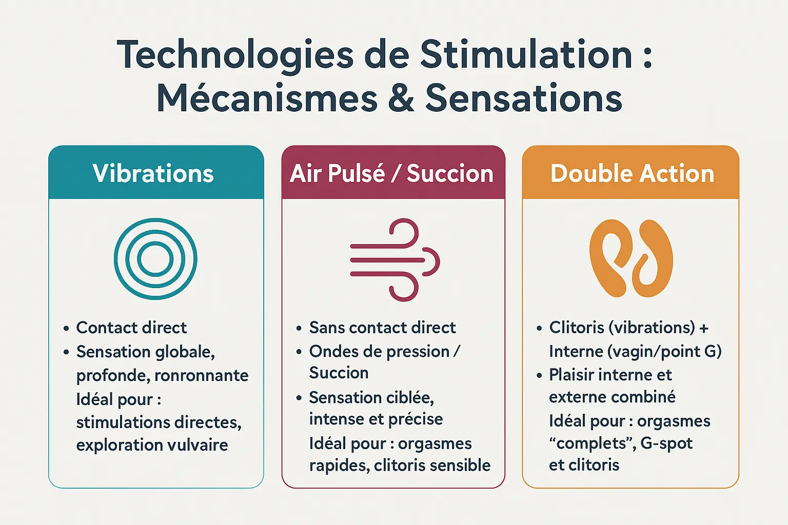 Comparaison des technologies de stimulation clitoridienne