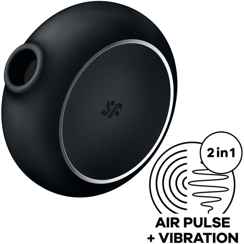 SATISFYER  PRO TO GO 3 DOUBLE AIR PULSE STIMULATOR  VIBRATOR – BLACK